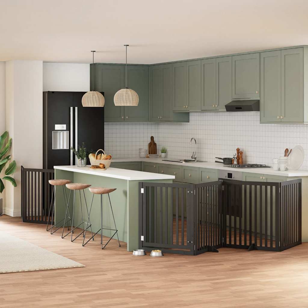 Koiraportti Kokoontaittuva 12 Paneelia Valk. 600 Cm Poppelipuu