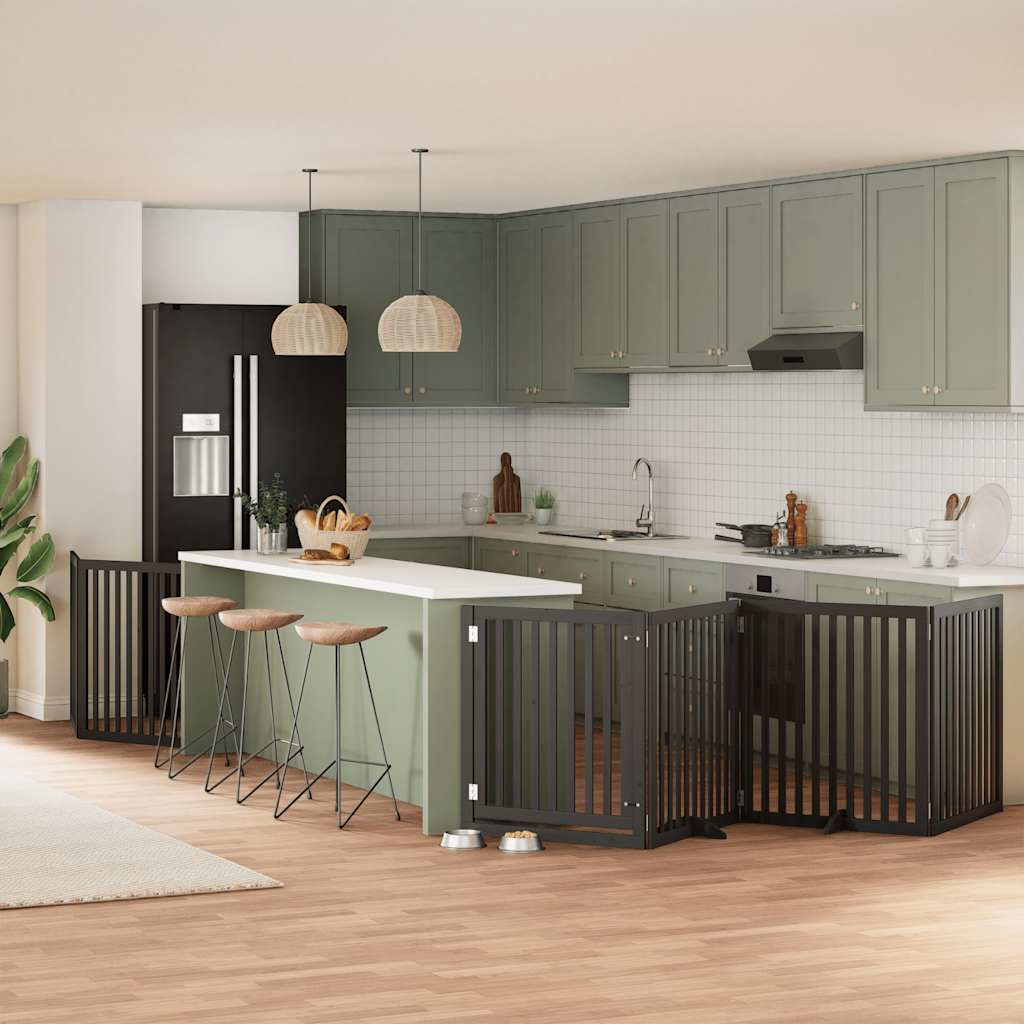 Koiraportti Kokoontaittuva 12 Paneelia Valk. 600 Cm Poppelipuu