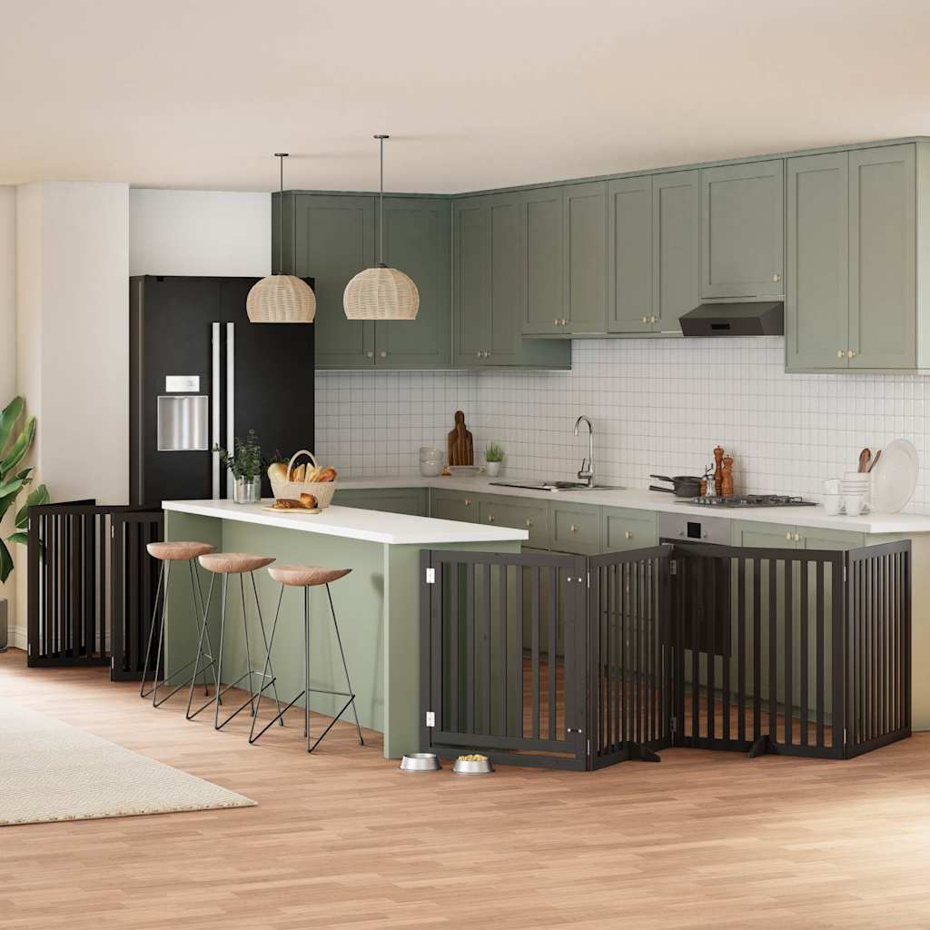 Koiraportti Kokoontaittuva 12 Paneelia Valk. 600 Cm Poppelipuu