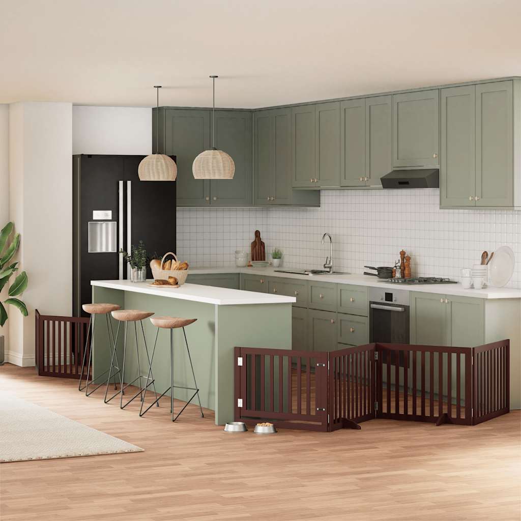 Koiraportti Kokoontaittuva 12 Paneelia Valk. 600 Cm Poppelipuu