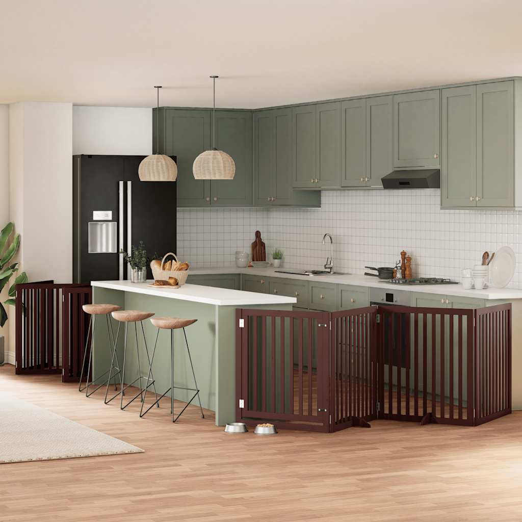 Koiraportti Kokoontaittuva 12 Paneelia Valk. 600 Cm Poppelipuu