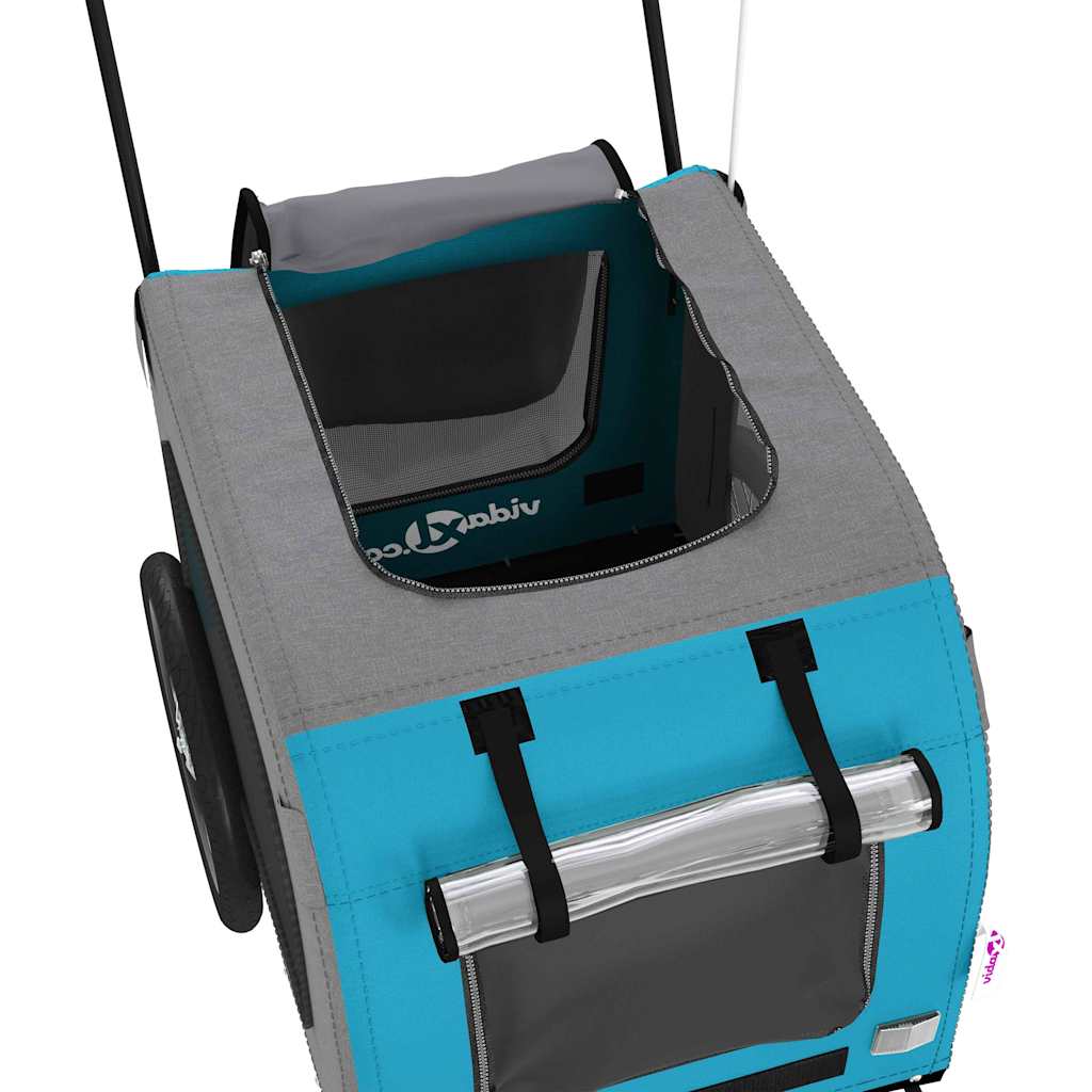 Lemmikkieläinten Pyöräilykärry Sininen Ja Harmaa