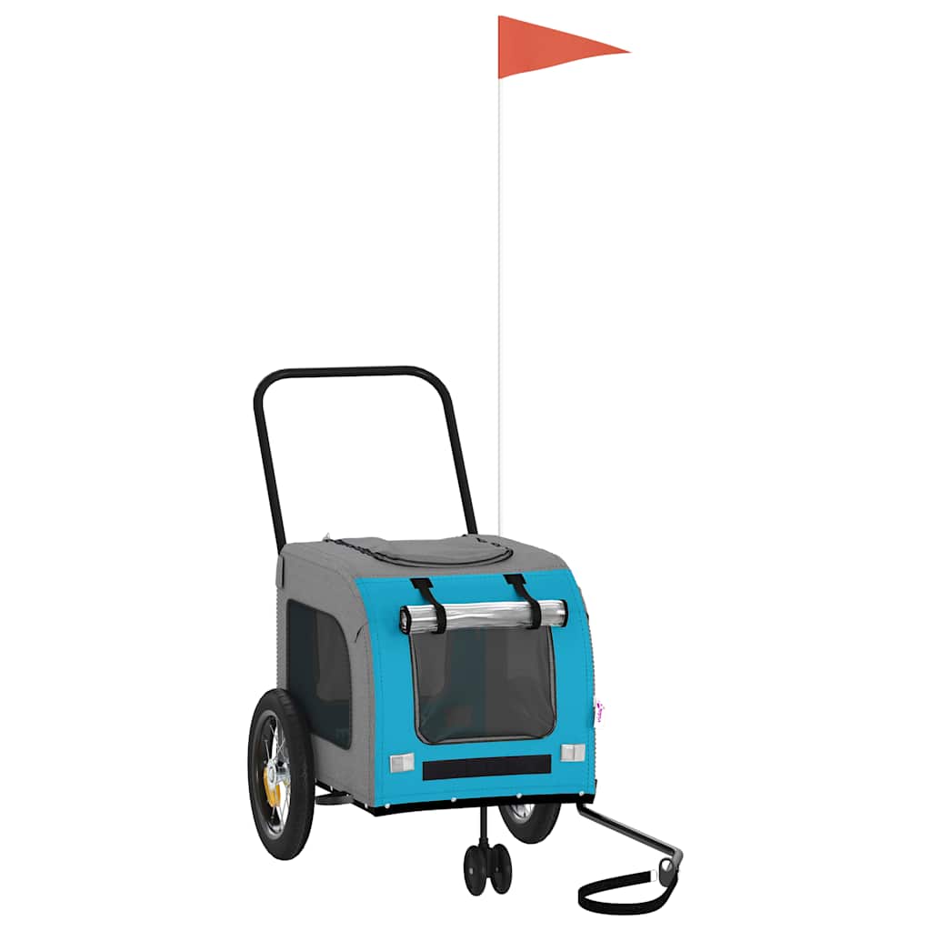 Lemmikkieläinten Pyöräilykärry Sininen Ja Harmaa