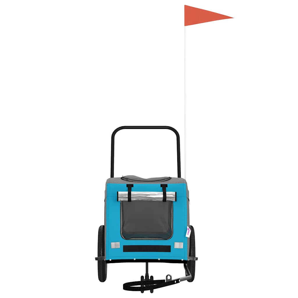 Lemmikkieläinten Pyöräilykärry Sininen Ja Harmaa