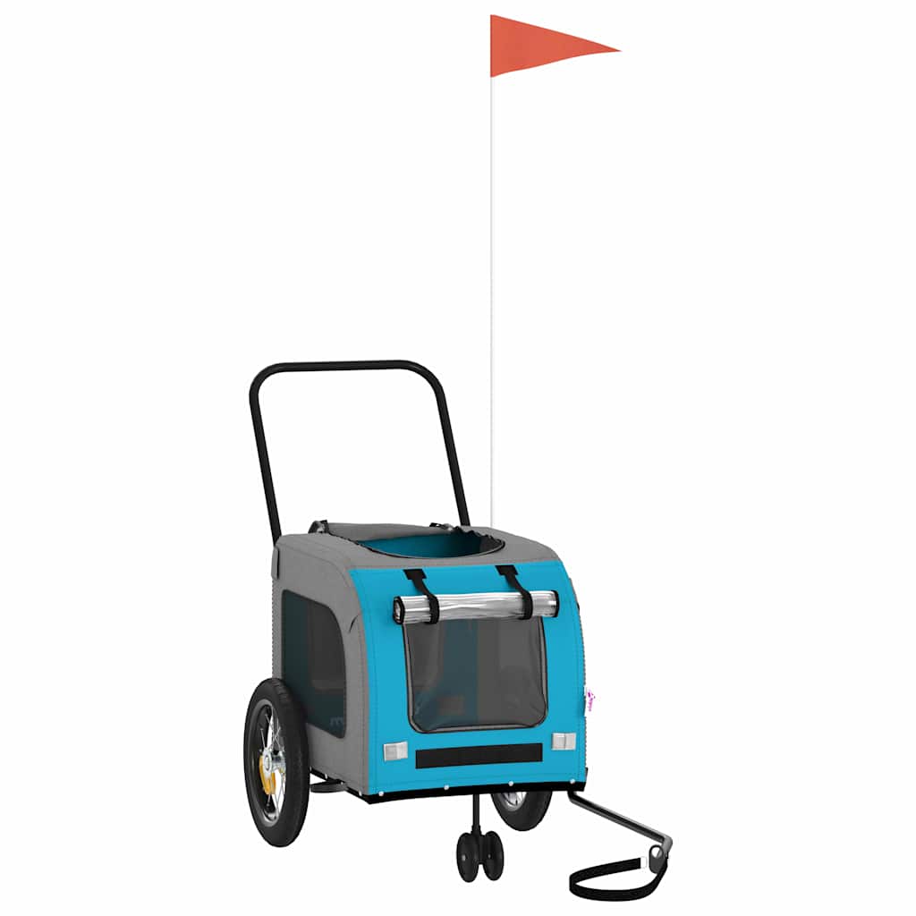 Lemmikkieläinten Pyöräilykärry Sininen Ja Harmaa