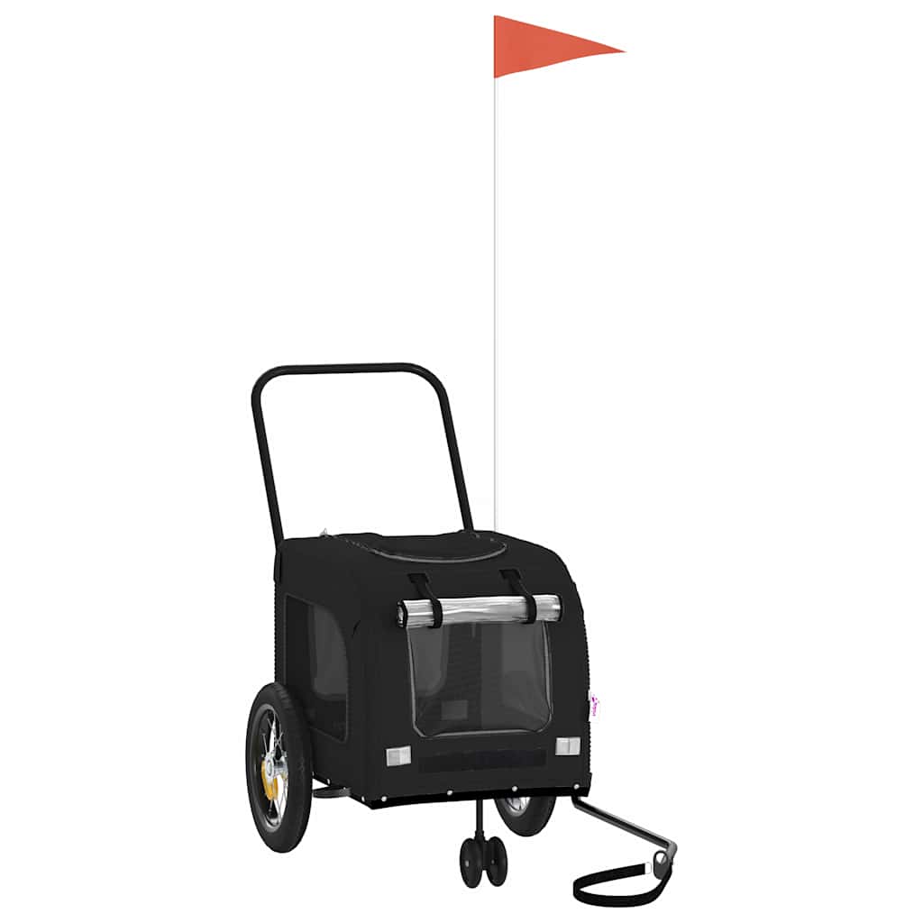 Lemmikkieläinten Pyöräilykärry Musta 124.5 X 63.5 X 53 Cm