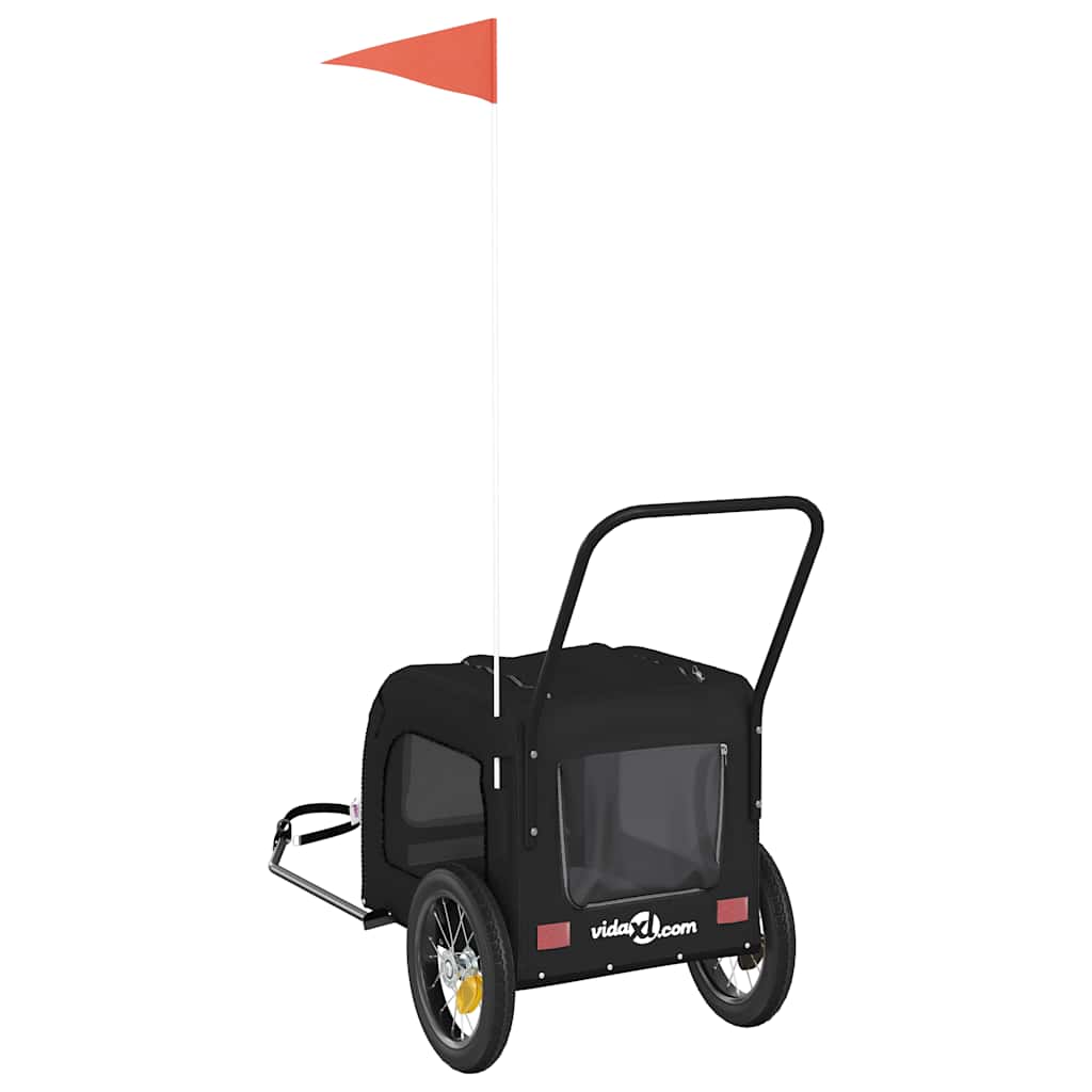 Lemmikkieläinten Pyöräilykärry Musta 124.5 X 63.5 X 53 Cm