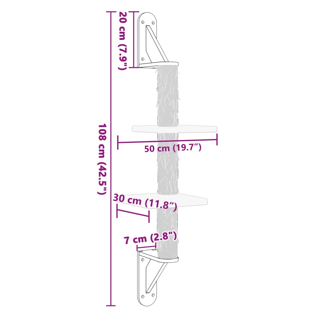 Kissan Raapimispuu Seinälle 108 Cm