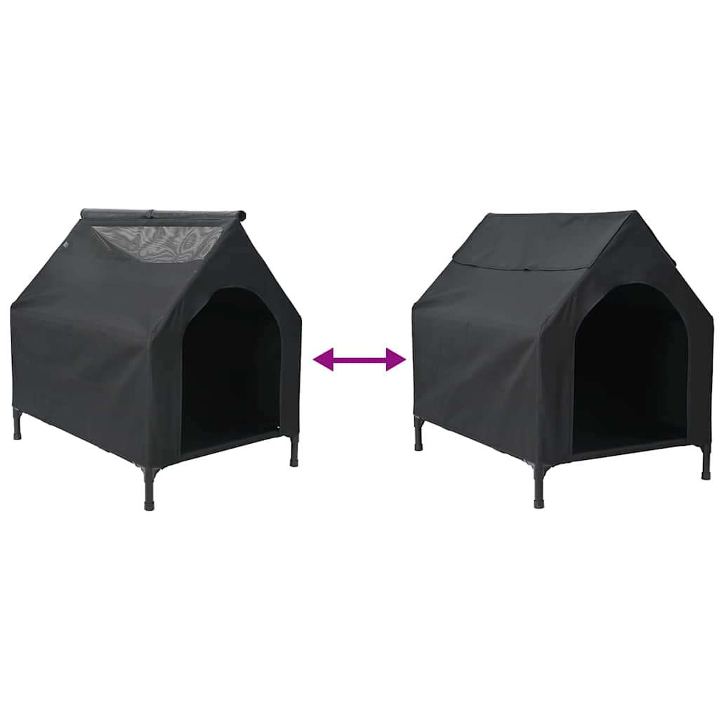 Koirankoppi Musta 90 X 65 X 85 Cm Oxford-Kangas Ja Teräs