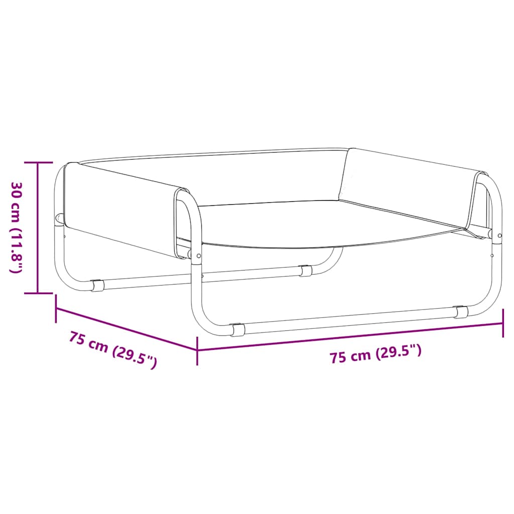 Koiran Peti Musta Ml Oxford-Kangas Ja Teräs