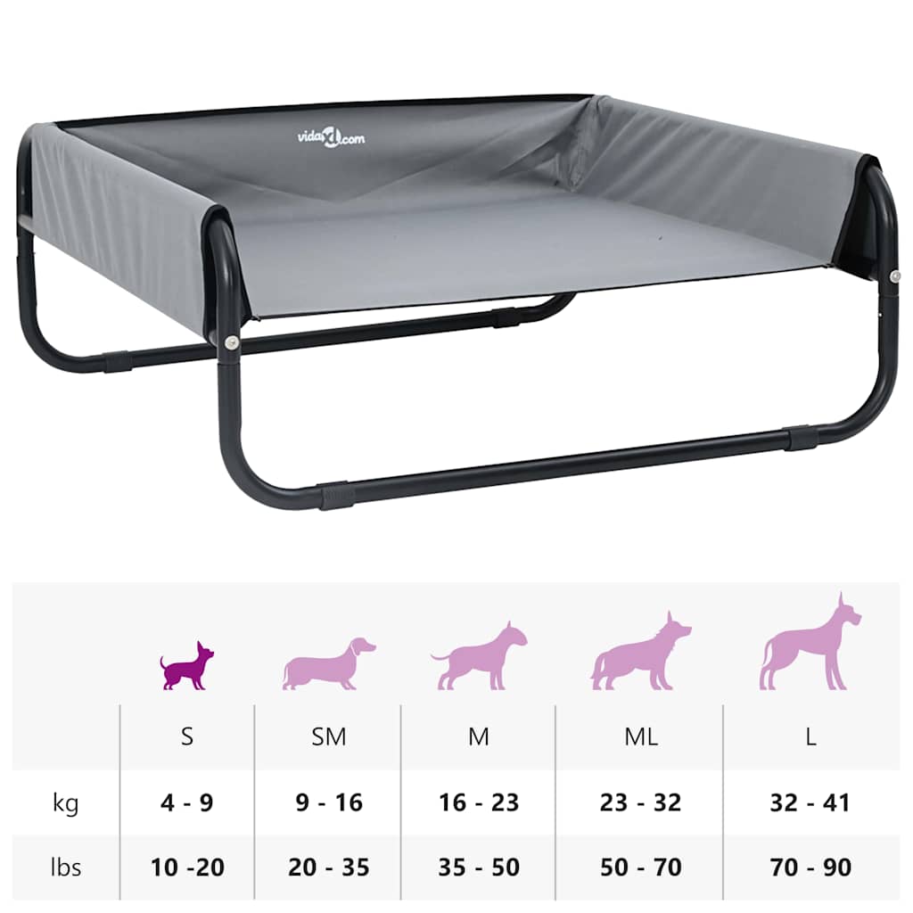 Koiran Peti Vaaleanharmaa S Oxford-Kangas Ja Teräs