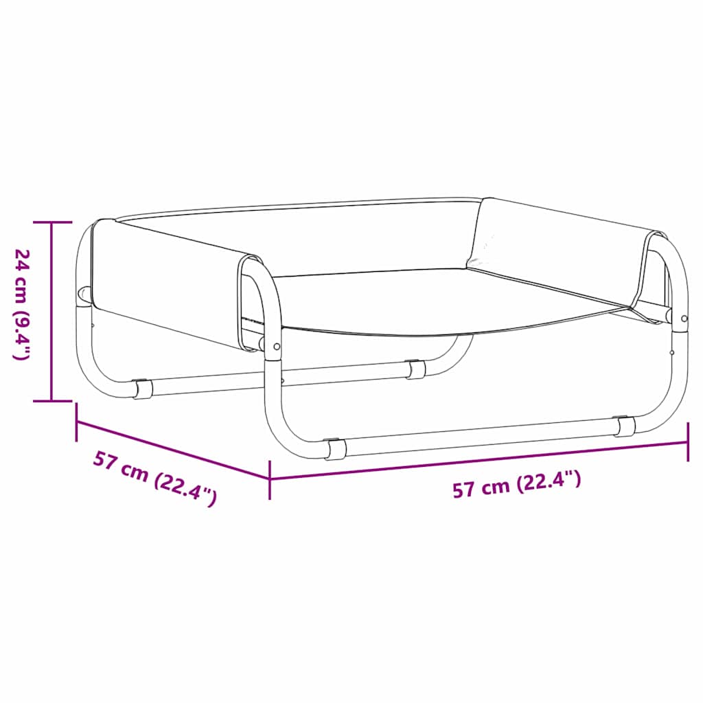 Koiran Peti Vaaleanharmaa S Oxford-Kangas Ja Teräs