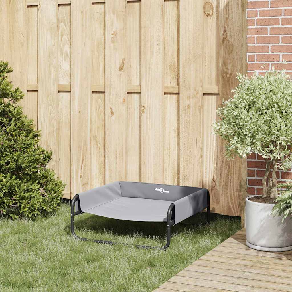 Koiran Peti Vaaleanharmaa M Oxford-Kangas Ja Teräs