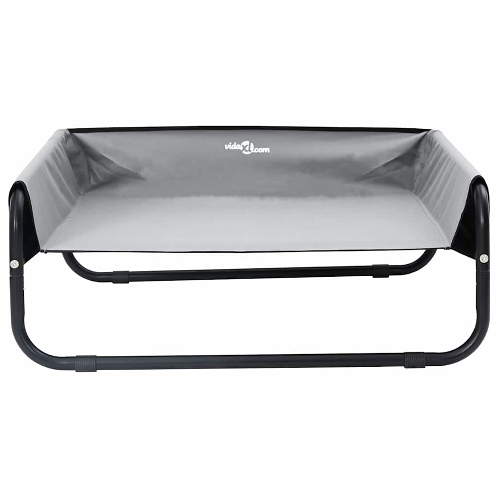 Koiran Peti Vaaleanharmaa M Oxford-Kangas Ja Teräs