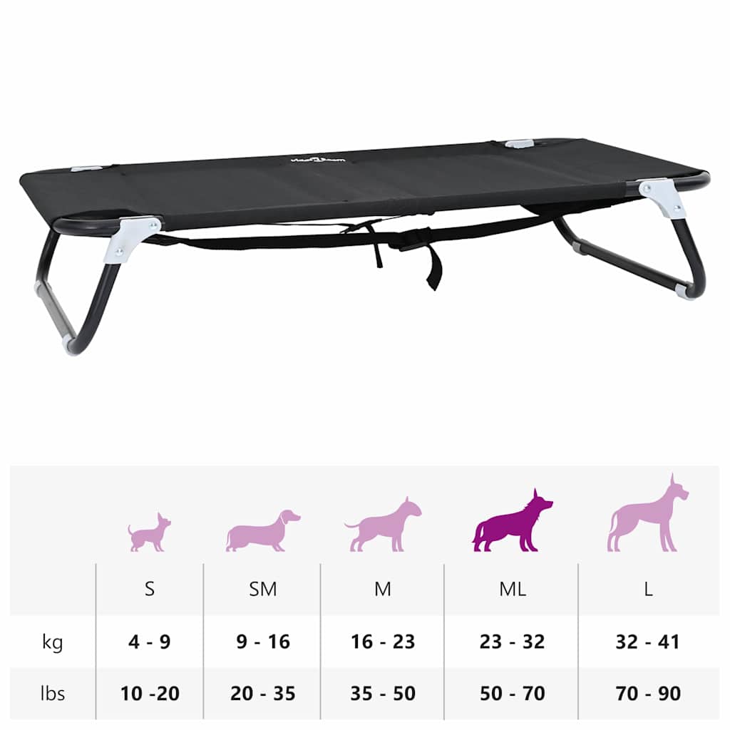 Koiran Peti Musta Ml Oxford-Kangas Ja Teräs