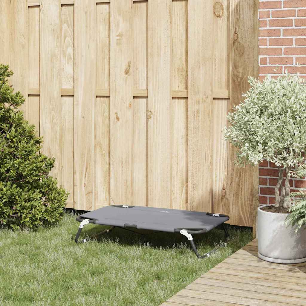 Koiran Peti Vaaleanharmaa M Oxford-Kangas Ja Teräs