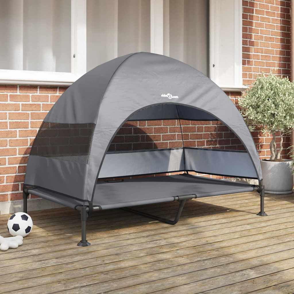 Korotettu Koiranpeti Vaaleanharmaa 127 X 81 X 108 Cm