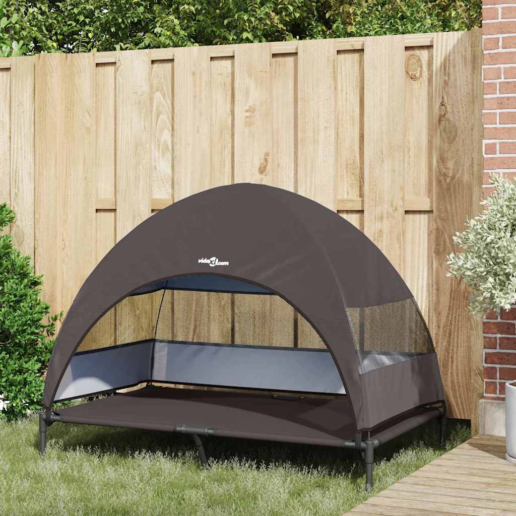 Korotettu Koiranpeti Ruskea 127 X 81 X 108 Cm Kangas Ja Teräs