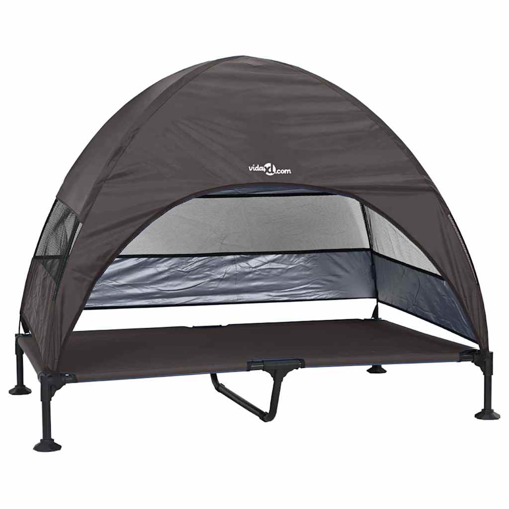 Korotettu Koiranpeti Ruskea 127 X 81 X 108 Cm Kangas Ja Teräs