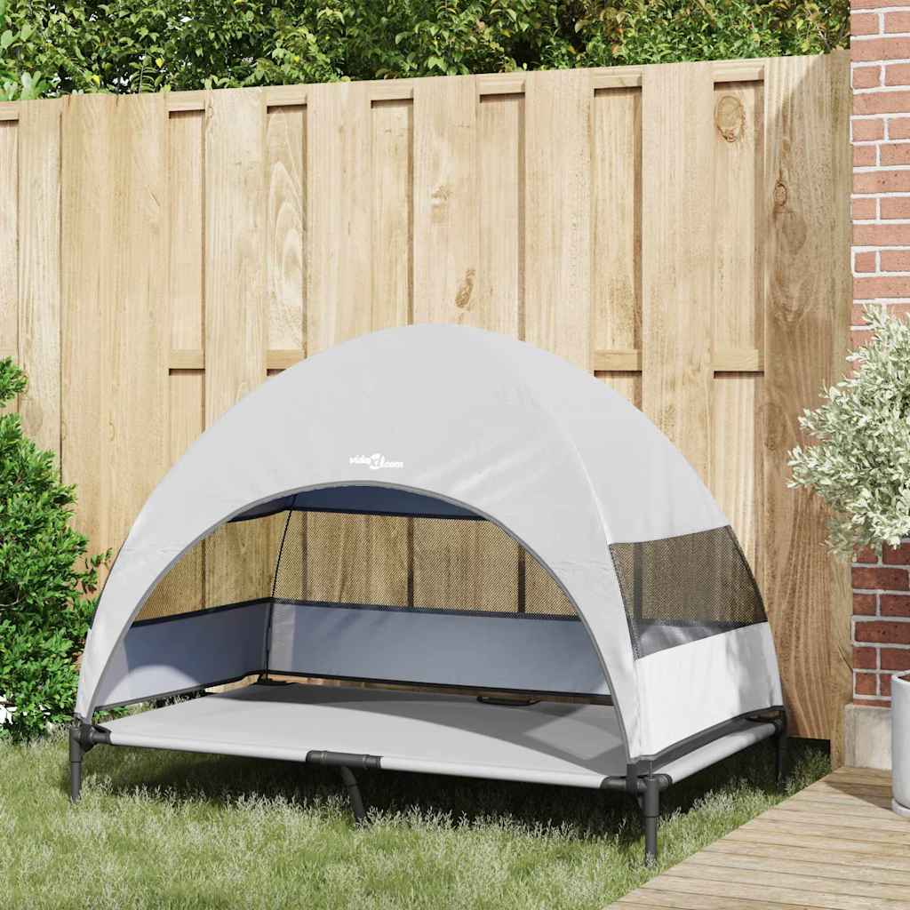 Korotettu Koiranpeti Harmaa Hopea 127 X 81 X 108 Cm