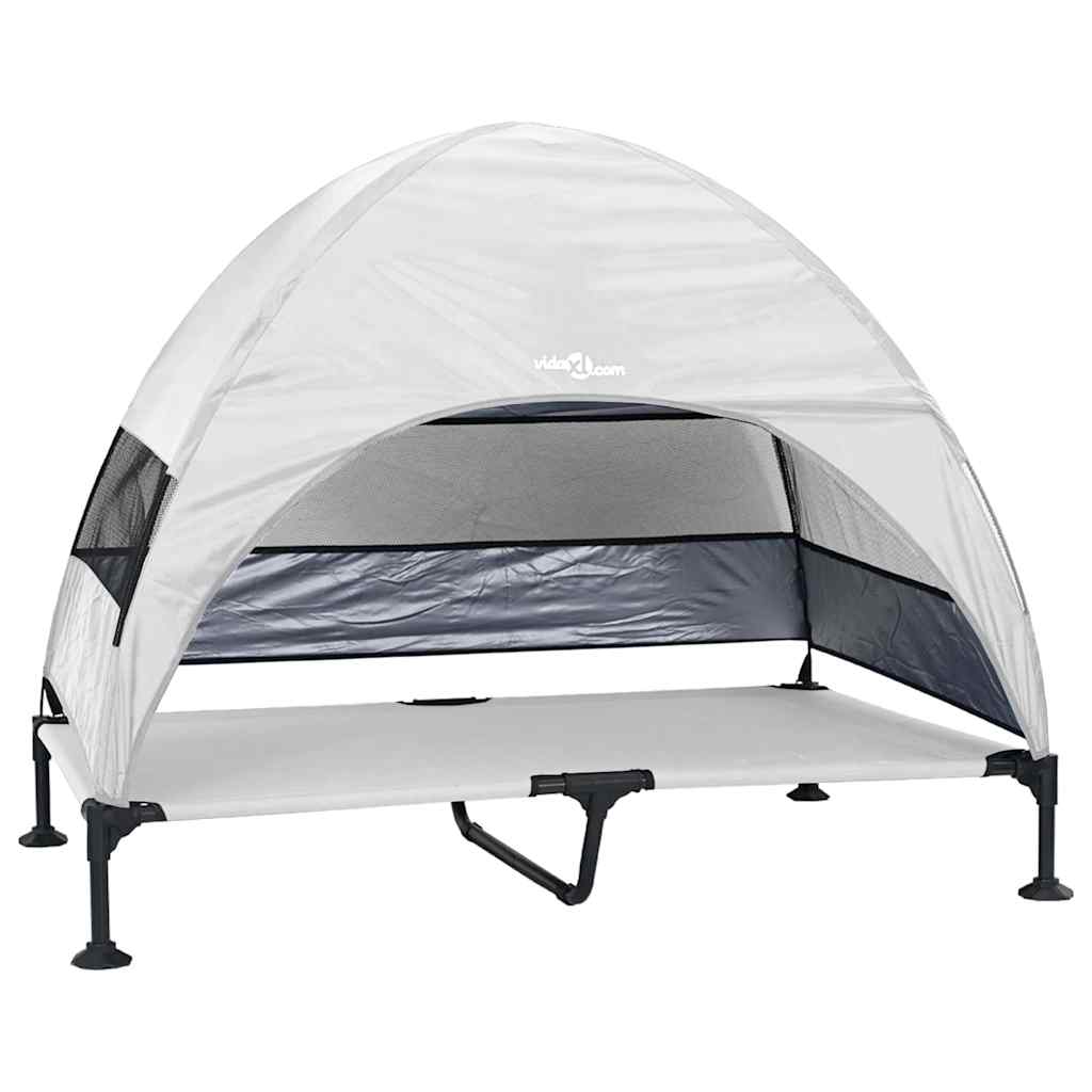 Korotettu Koiranpeti Harmaa Hopea 127 X 81 X 108 Cm