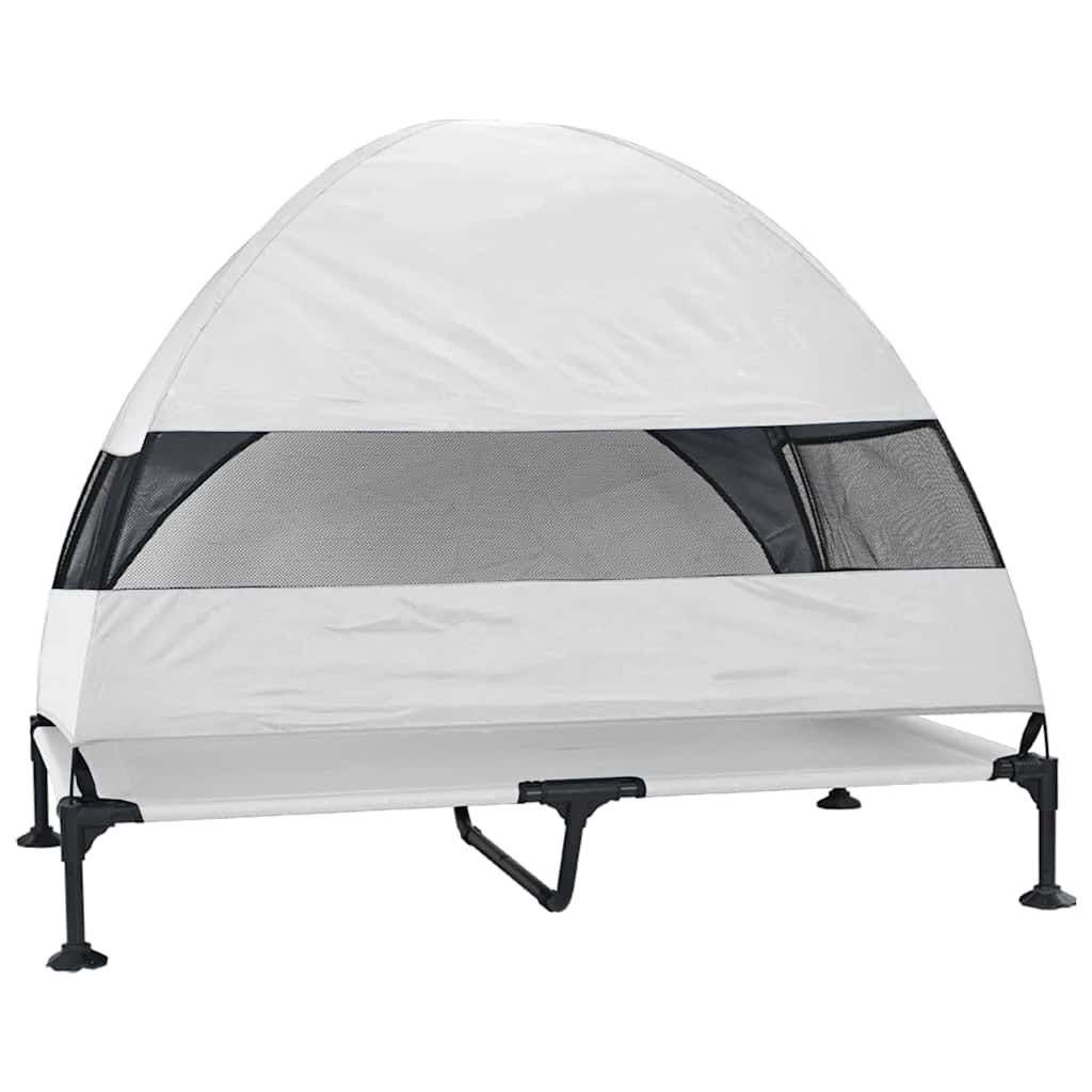 Korotettu Koiranpeti Harmaa Hopea 127 X 81 X 108 Cm