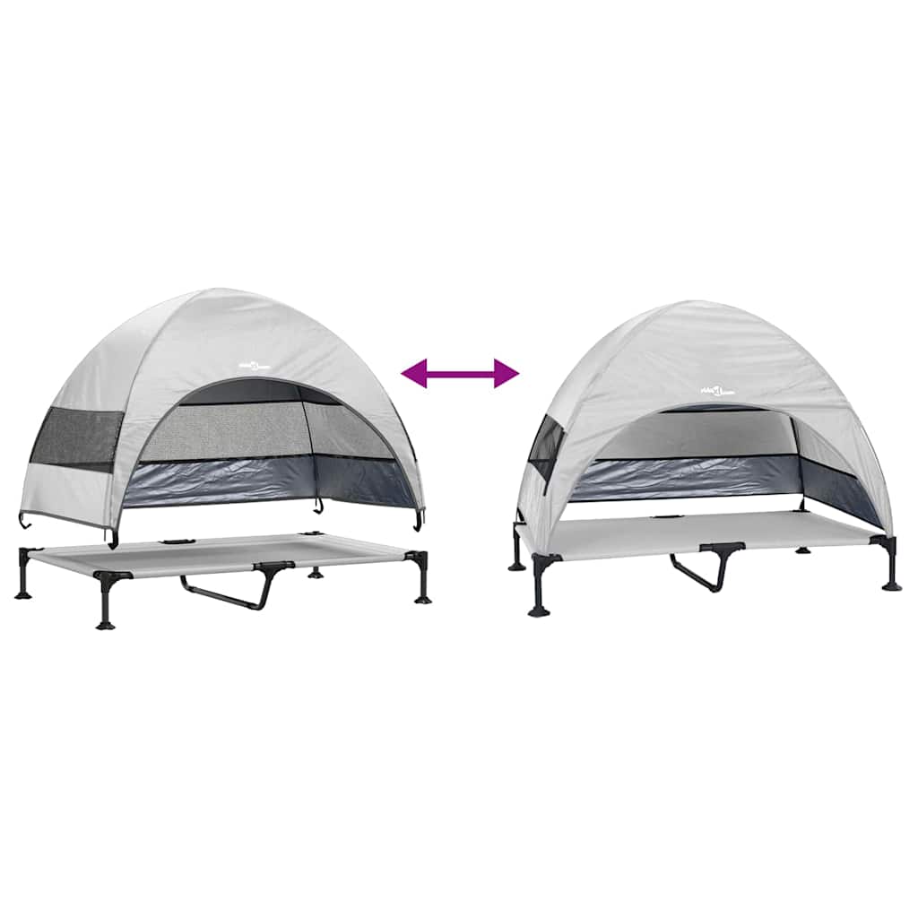 Korotettu Koiranpeti Harmaa Hopea 127 X 81 X 108 Cm