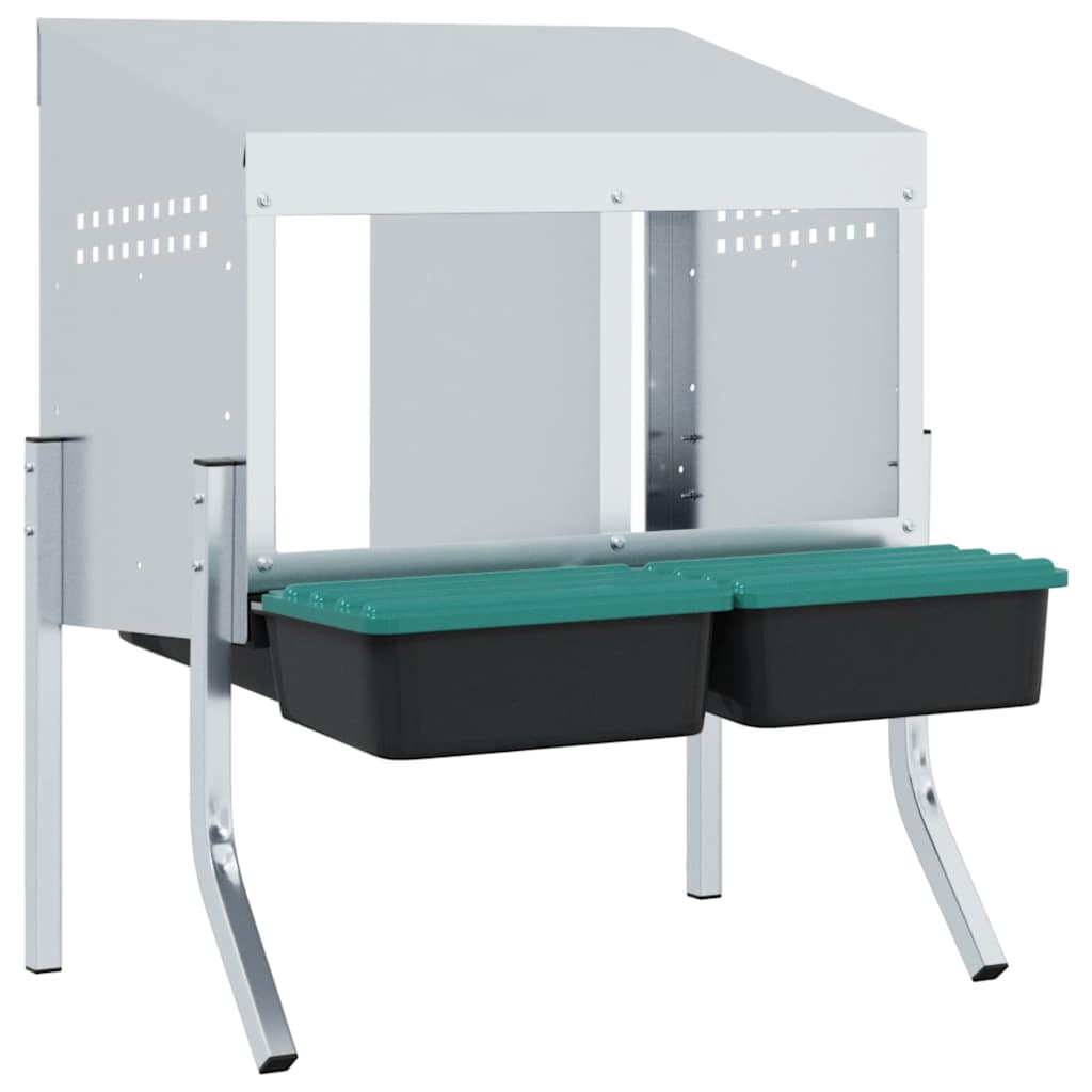 Kanan Pesälaatikko 2 Lokeroa Jaloilla Galvanoitu Teräs