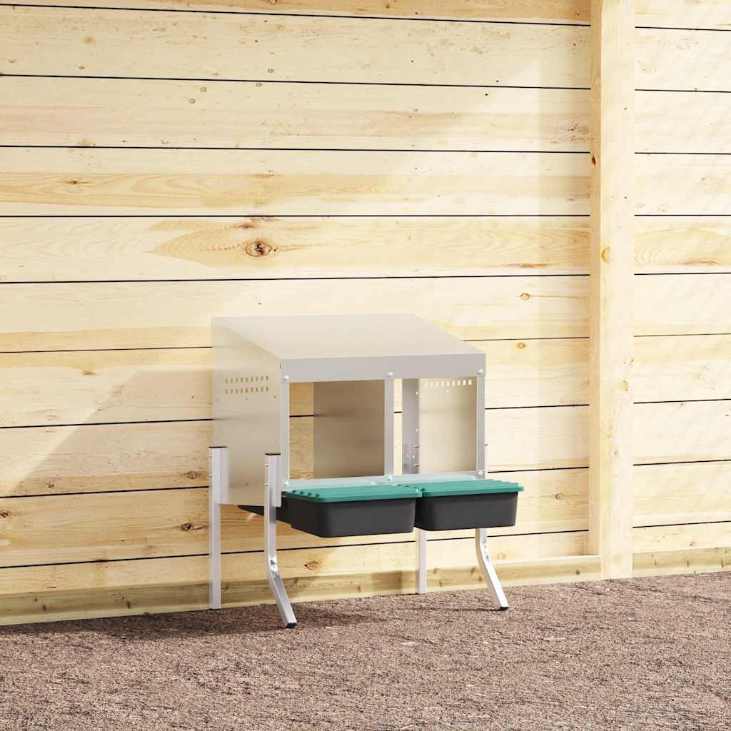 Kanan Pesälaatikko 2 Lokeroa Jaloilla Galvanoitu Teräs