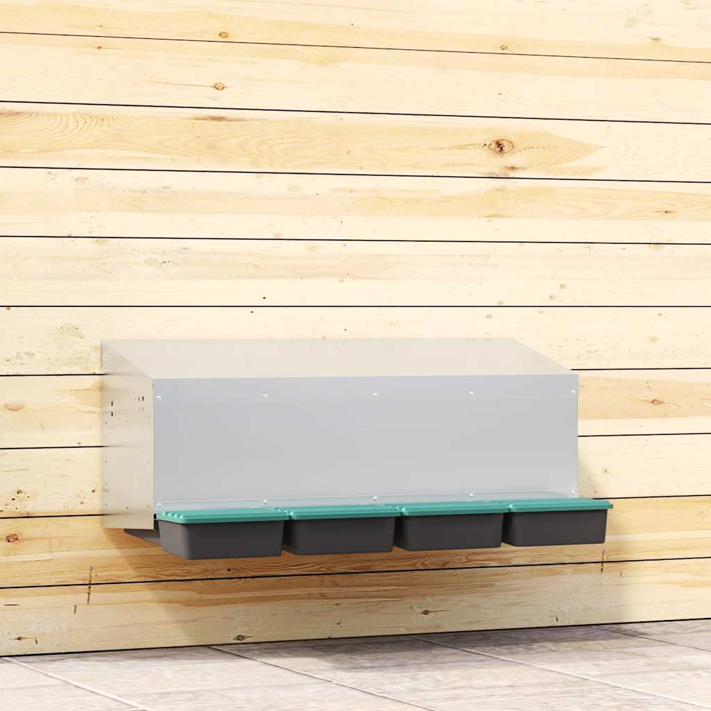 Kananpesälaatikko 2 Lokeroa Seinäkiinnitys Sinkitty Teräs