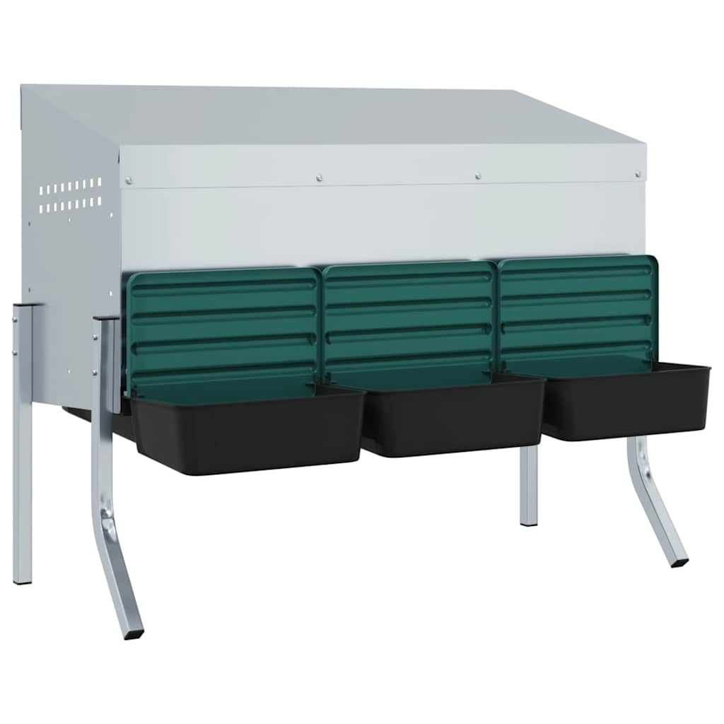 Kanan Pesälaatikko 3 Lokeroa Jaloilla Galvanoitu Teräs