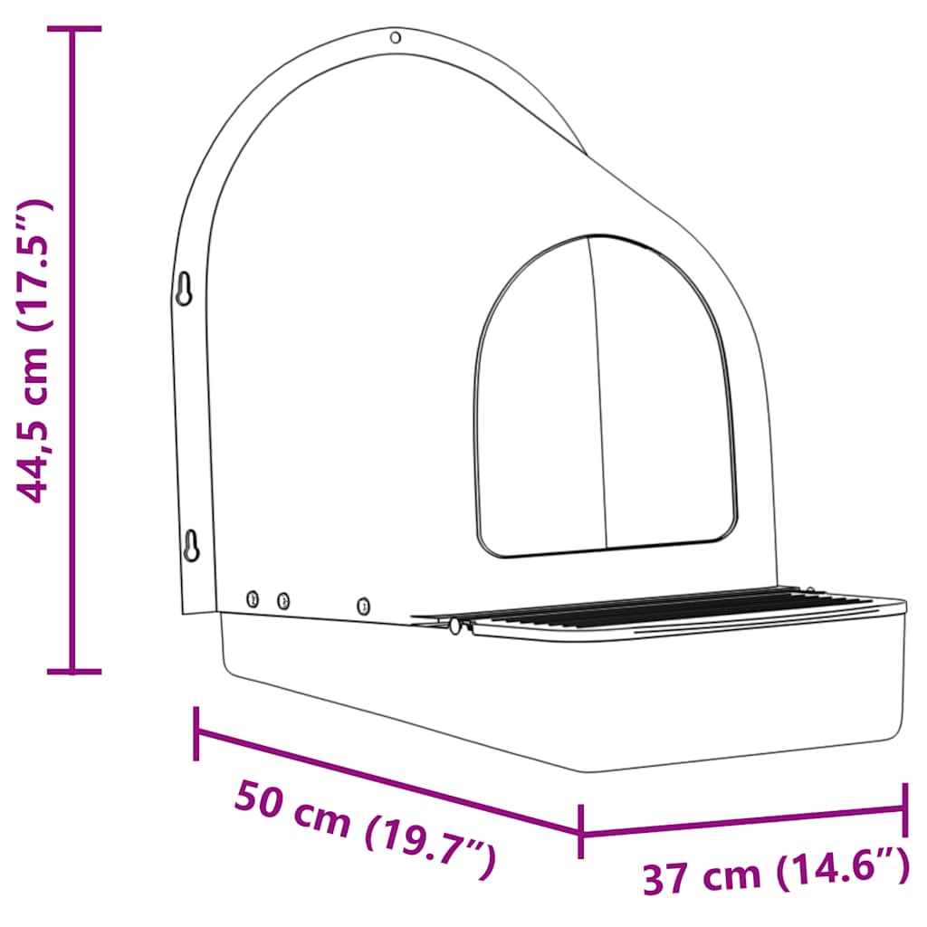 Kanan Pesälaatikot 4 Kpl Seinälle Kiinnitettävä Tummanvihreä Muovi
