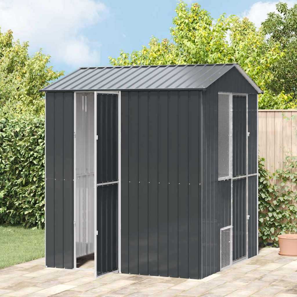 Lintuhäkki Antrasiitti 215 X 210 X 247 Cm Galvanoitu Teräs