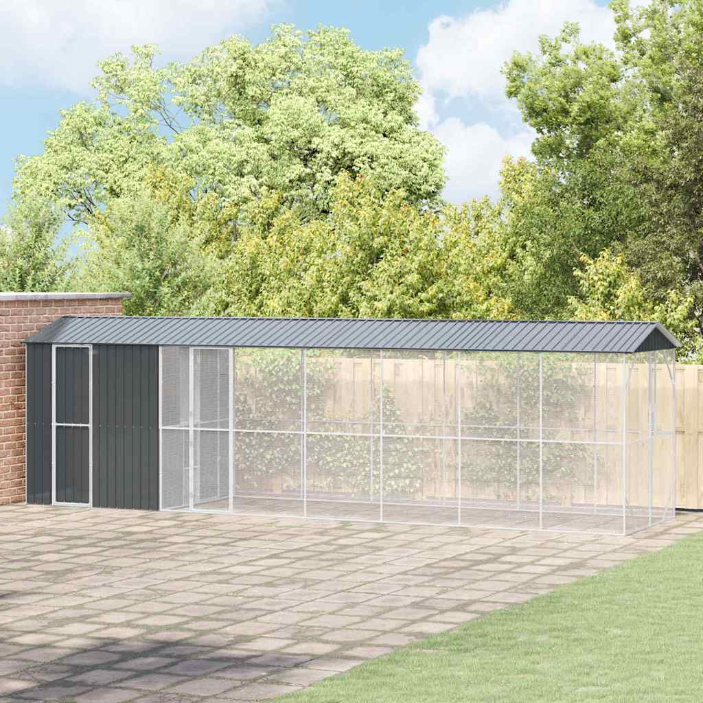 Lintuhäkki Antrasiitti 860 X 208 X 247 Cm Galvanoitu Teräs