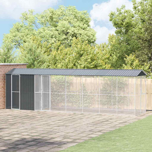 Lintuhäkki Antrasiitti 860 X 208 X 247 Cm Galvanoitu Teräs