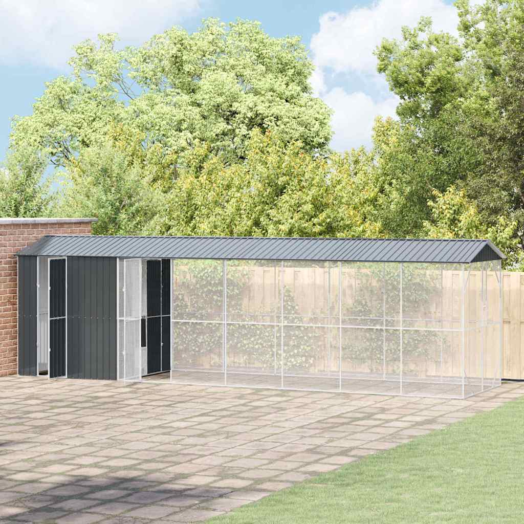 Lintuhäkki Antrasiitti 860 X 208 X 247 Cm Galvanoitu Teräs