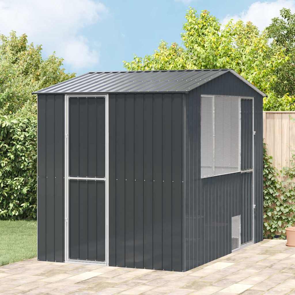 Lintuhäkki Antrasiitti 215 X 310 X 247 Cm Galvanoitu Teräs