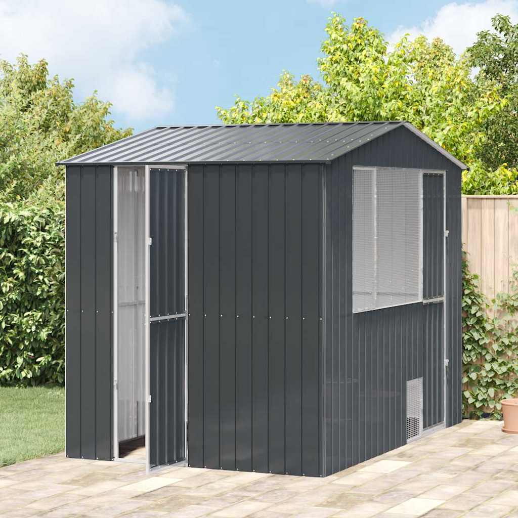 Lintuhäkki Antrasiitti 215 X 310 X 247 Cm Galvanoitu Teräs