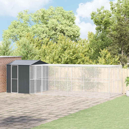 Lintuhäkki Antrasiitti 845 X 304 X 247 Cm Galvanoitu Teräs