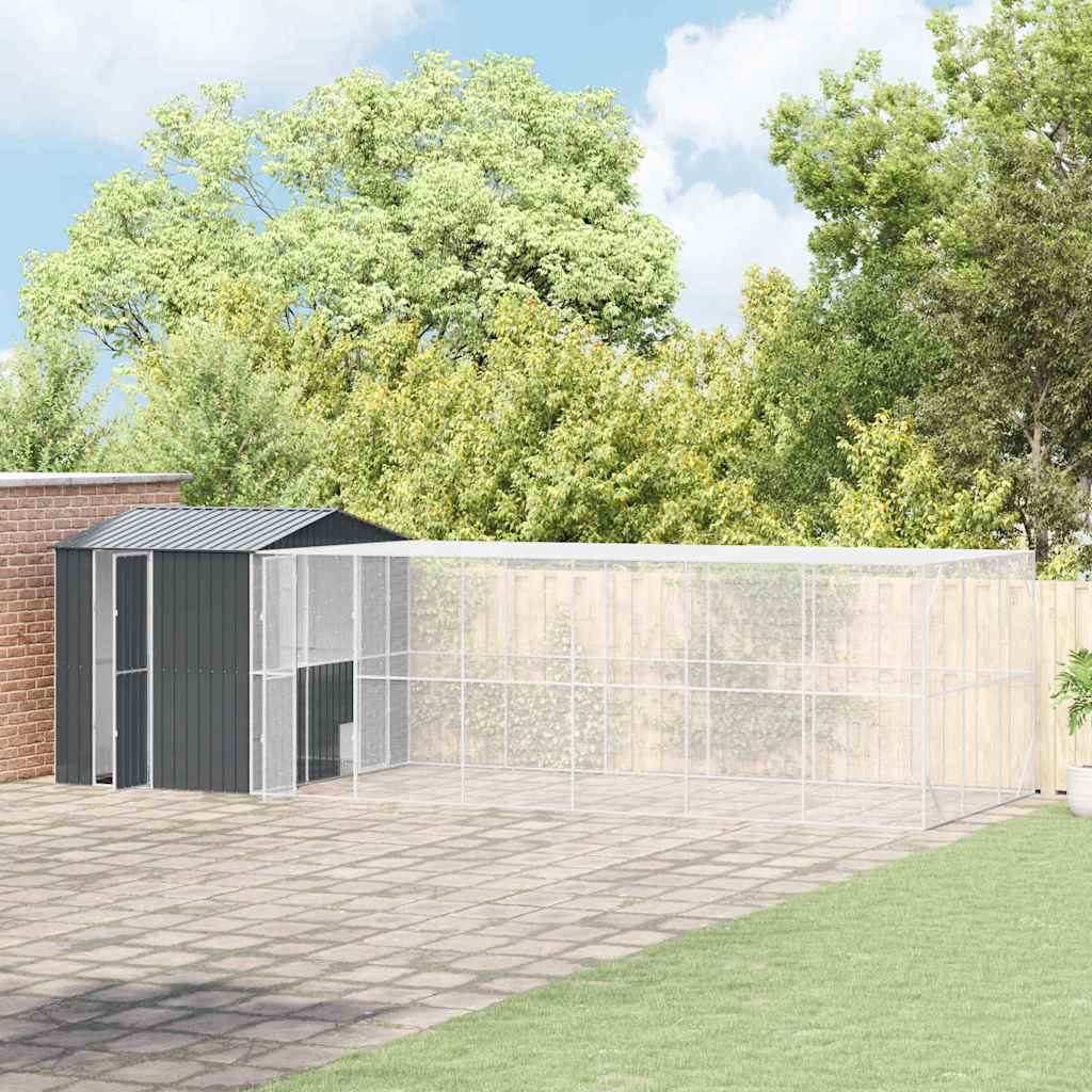 Lintuhäkki Antrasiitti 845 X 304 X 247 Cm Galvanoitu Teräs