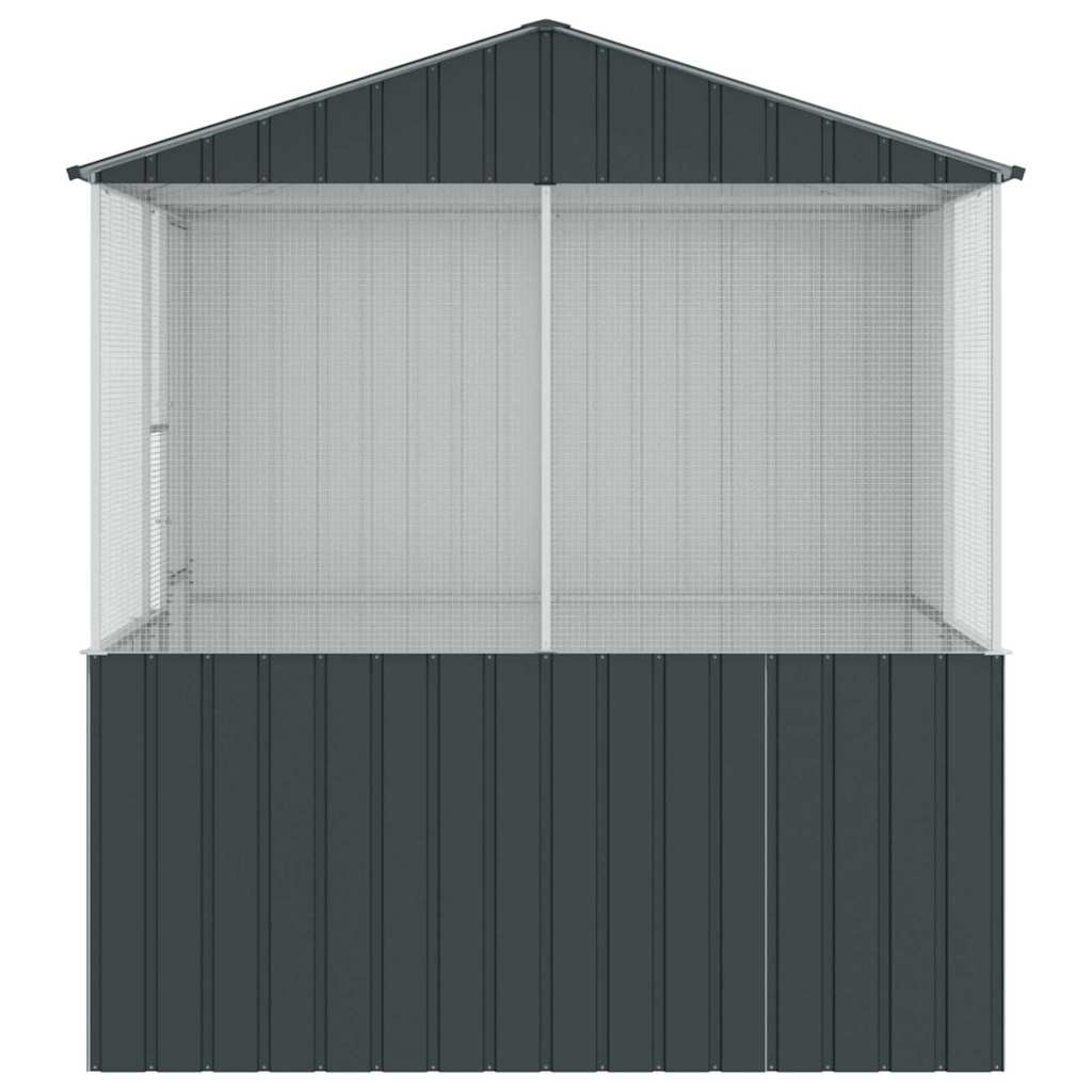 Lintuhäkki Antrasiitti 215 X 209 X 230 Cm Galvanoitu Teräs