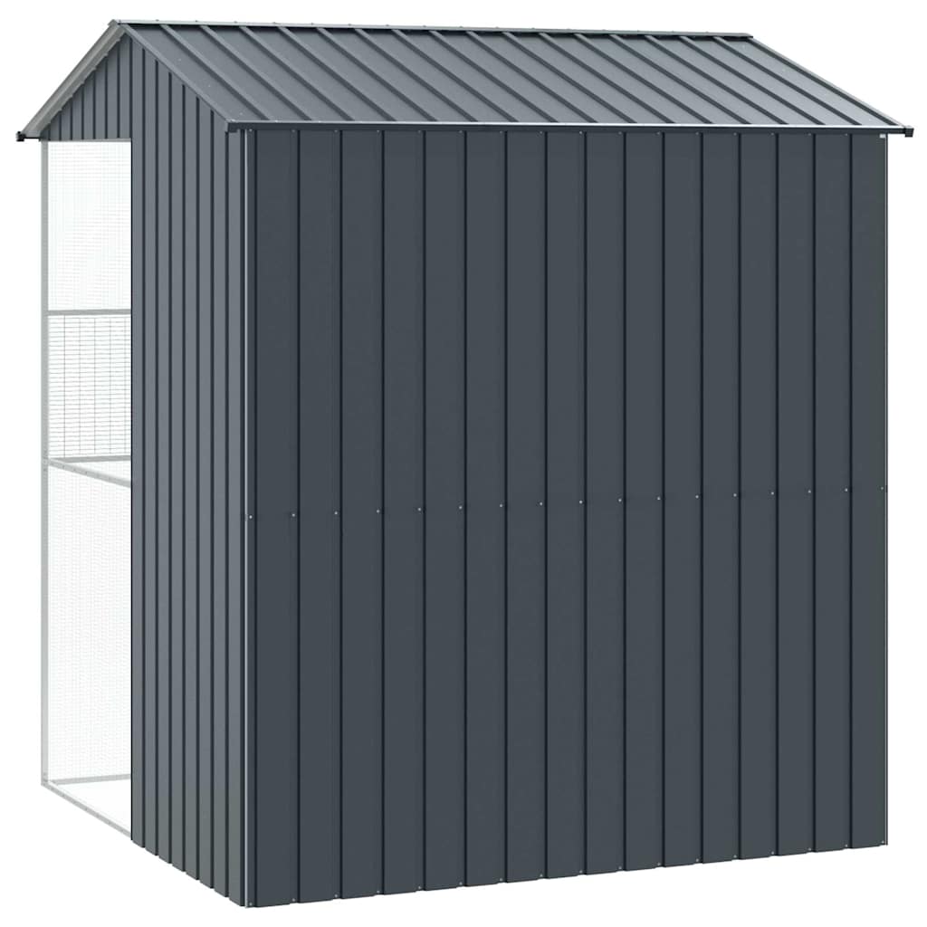 Lintuhäkki Antrasiitti 215 X 210 X 247 Cm Galvanoitu Teräs