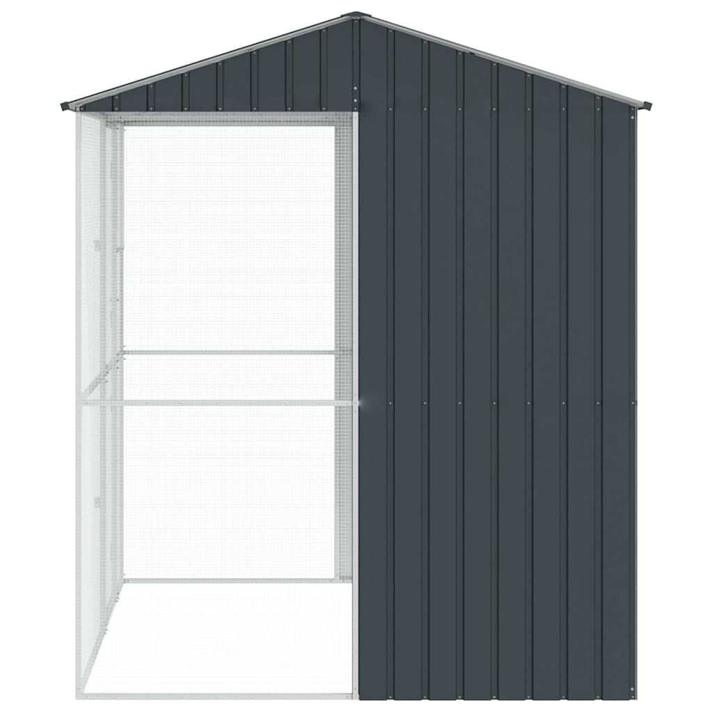 Lintuhäkki Antrasiitti 215 X 210 X 247 Cm Galvanoitu Teräs