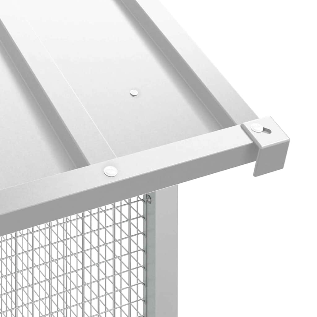 Lintuhäkki Harmaa 215 X 210 X 247 Cm Galvanoitu Teräs