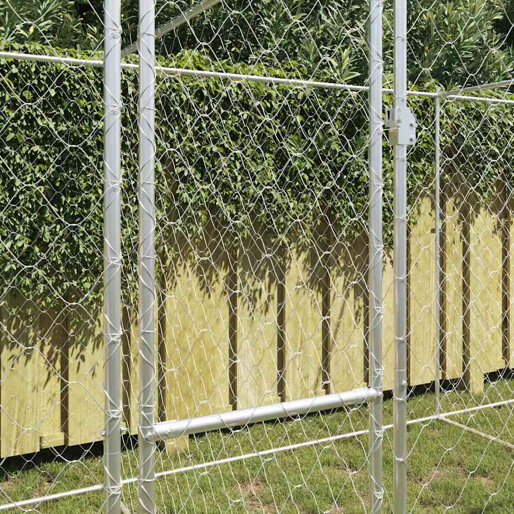 Koiranhäkki Hopea 600 X 200 X 200 Cm Galvanoitu Teräs