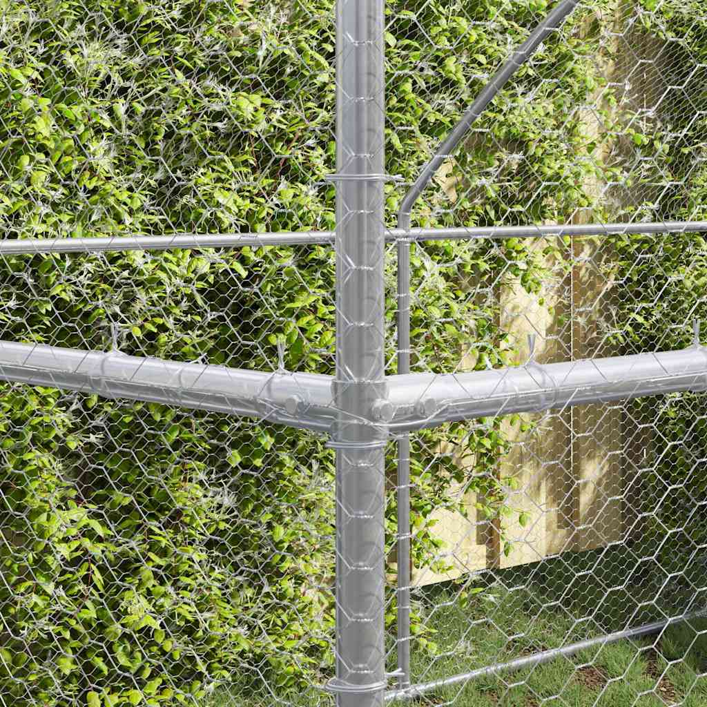 Kanahäkki Hopea 800 X 200 X 198.5 Cm Galvanoitu Teräs