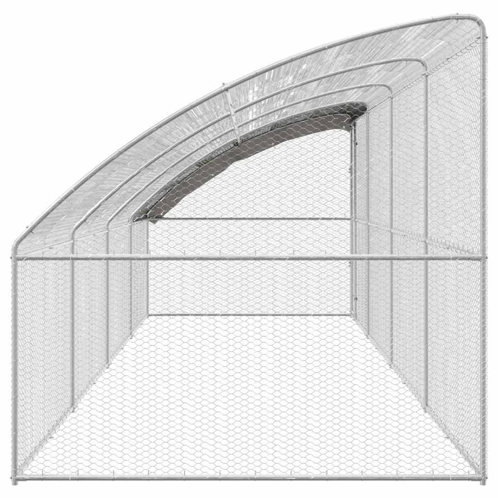 Kanahäkki Hopea 800 X 200 X 198.5 Cm Galvanoitu Teräs