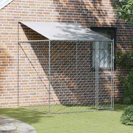 Koiranhäkki 200 X 200 X 258 Cm Teräs Ja Pe