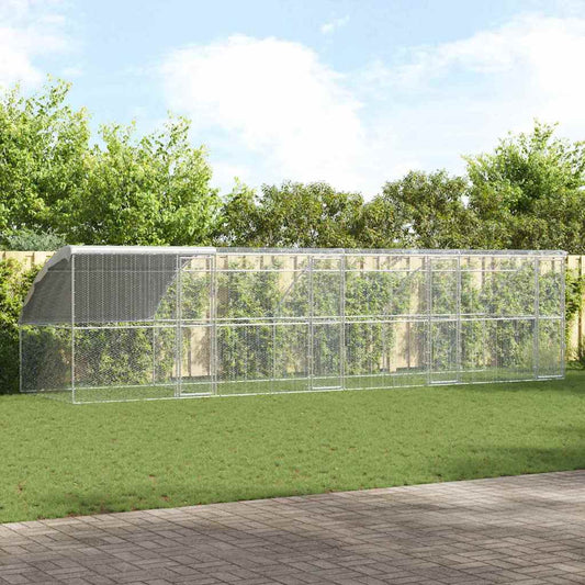 Kanahäkki Hopea 800 X 200 X 198.5 Cm Galvanoitu Teräs