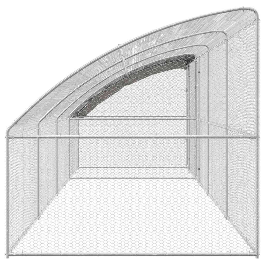 Kanahäkki Hopea 800 X 200 X 198.5 Cm Galvanoitu Teräs